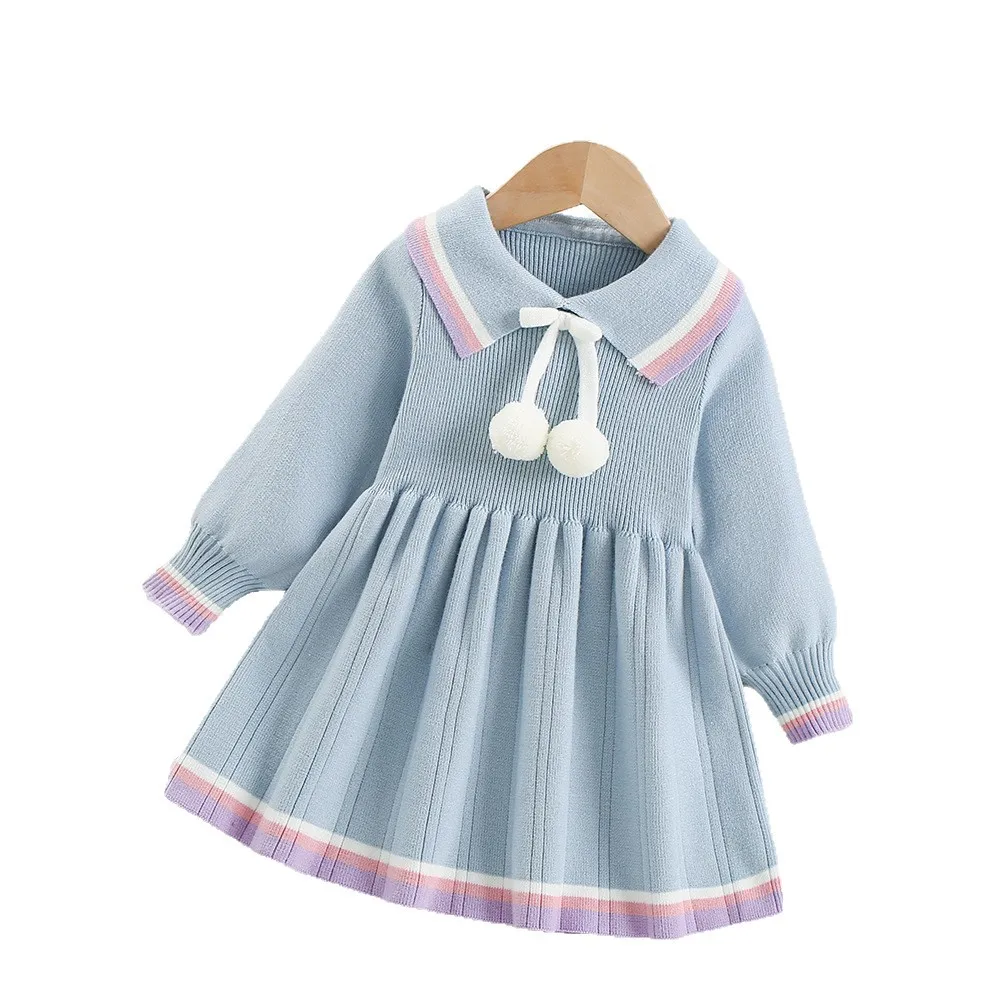 MILANCEL Vestido de punto para niña – Estilo otoño - imagen 4