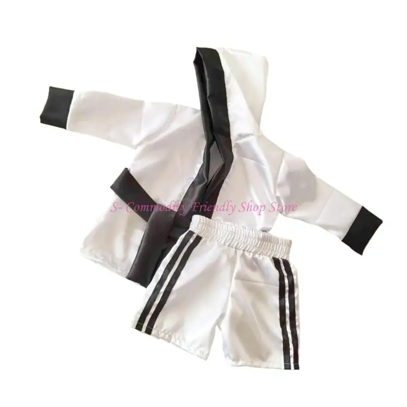 85AE Disfraz boxeo infantil Atuendos para sesión fotos Accesorios fotografía para bebés Conjunto boxeo - imagen 2