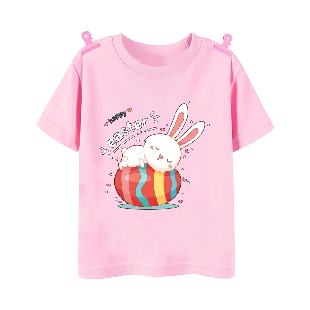 Camiseta de Pascua con conejito para niños manga corta - imagen 2