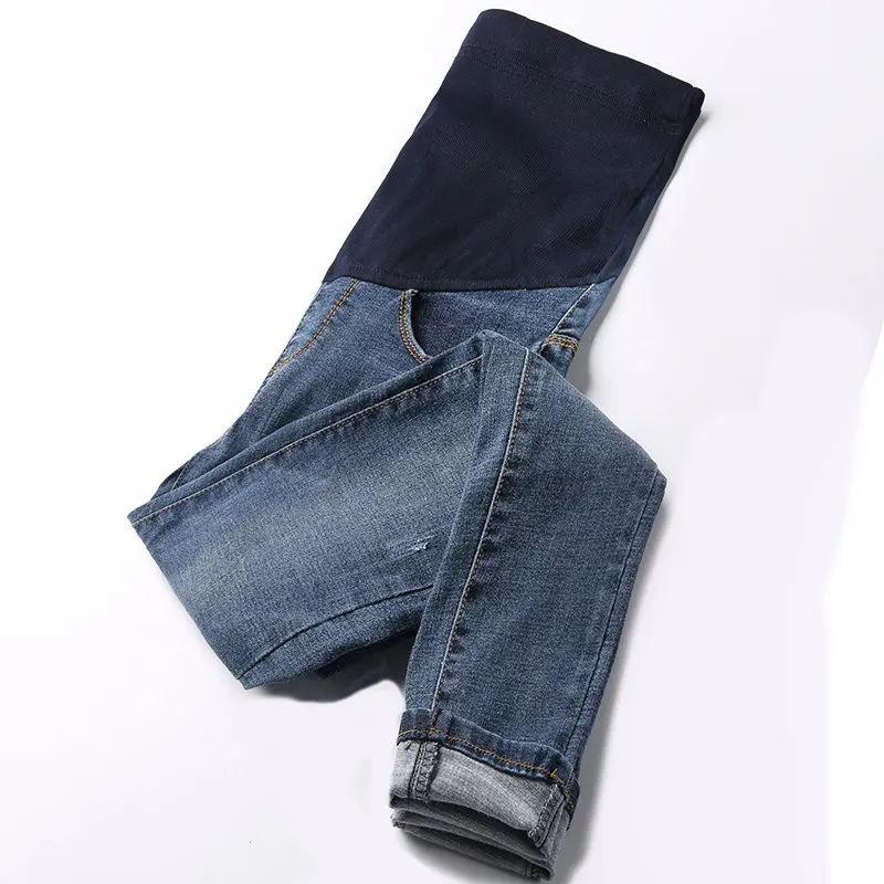 Pantalones vaqueros premamá azul cielo cómodos de invierno - imagen 4