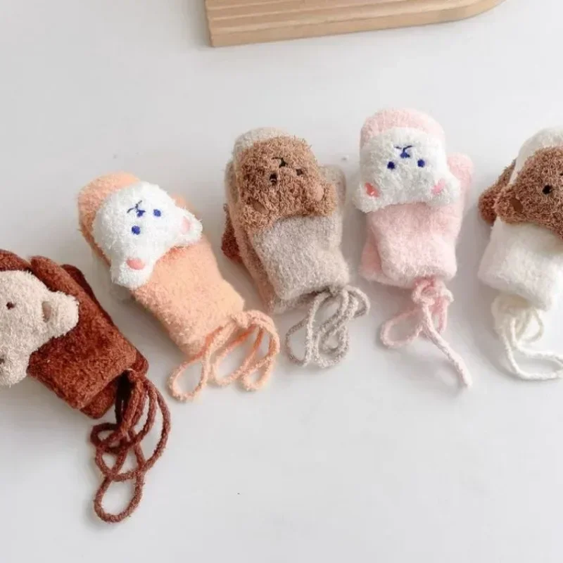 Manoplas de felpa con osito para bebé y niño – cálidas invierno - imagen 5