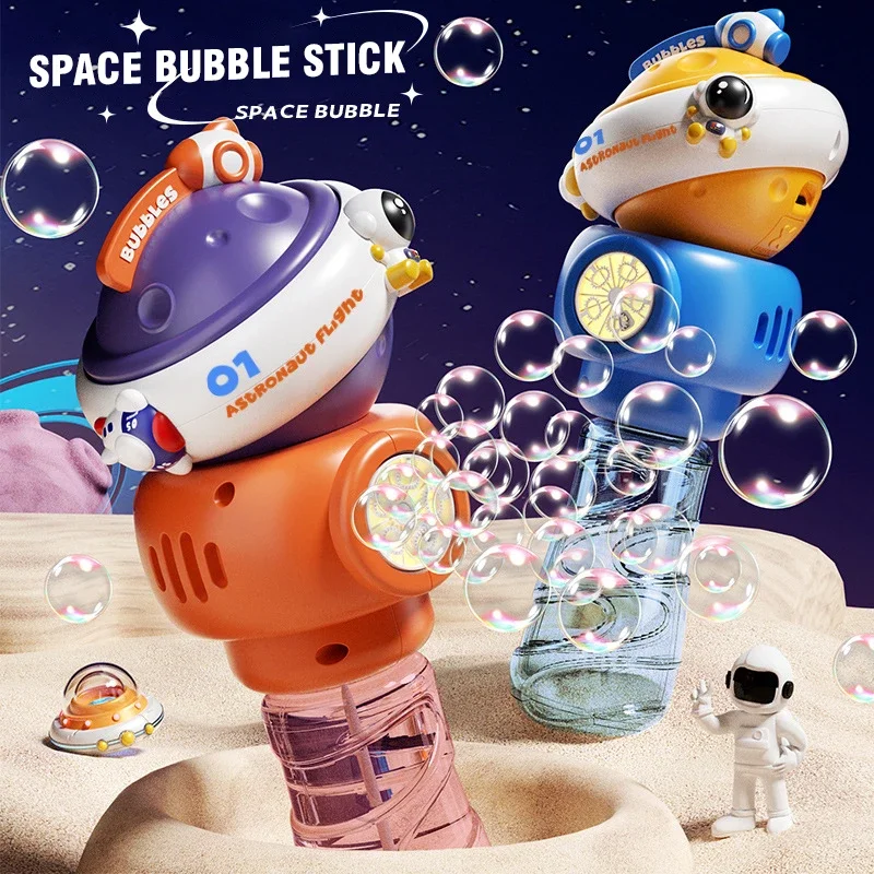 Máquina de burbujas eléctrica con luz y música – Juguete espacial para niños - imagen 5