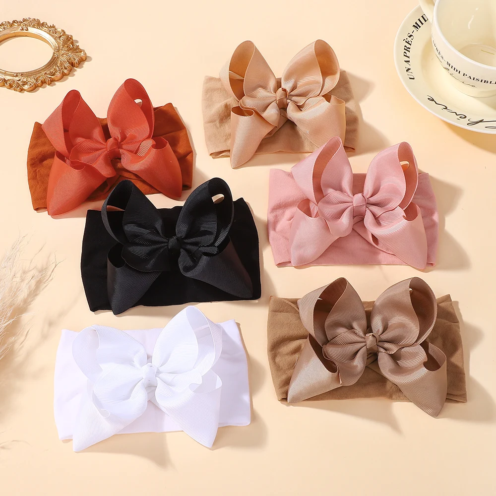 Diadema de nailon con lazo grande para bebé niña – Otoño/Invierno - imagen 4