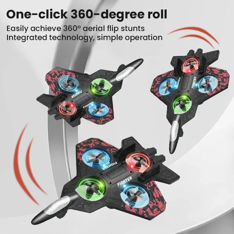 Avión de juguete volador RC Jet con planeador ligero 2,4G EPP acrobacias Control remoto avión de combate de espuma juguetes para niños regalos de cumpleaños - imagen 4