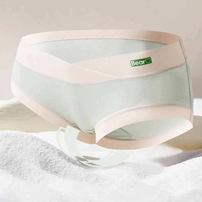 Bragas de maternidad de algodón sin costuras, lencería de cintura baja, ropa interior para el vientre, ropa para mujeres embarazadas, bragas de embarazo sin rastro para Abdomen - imagen 3