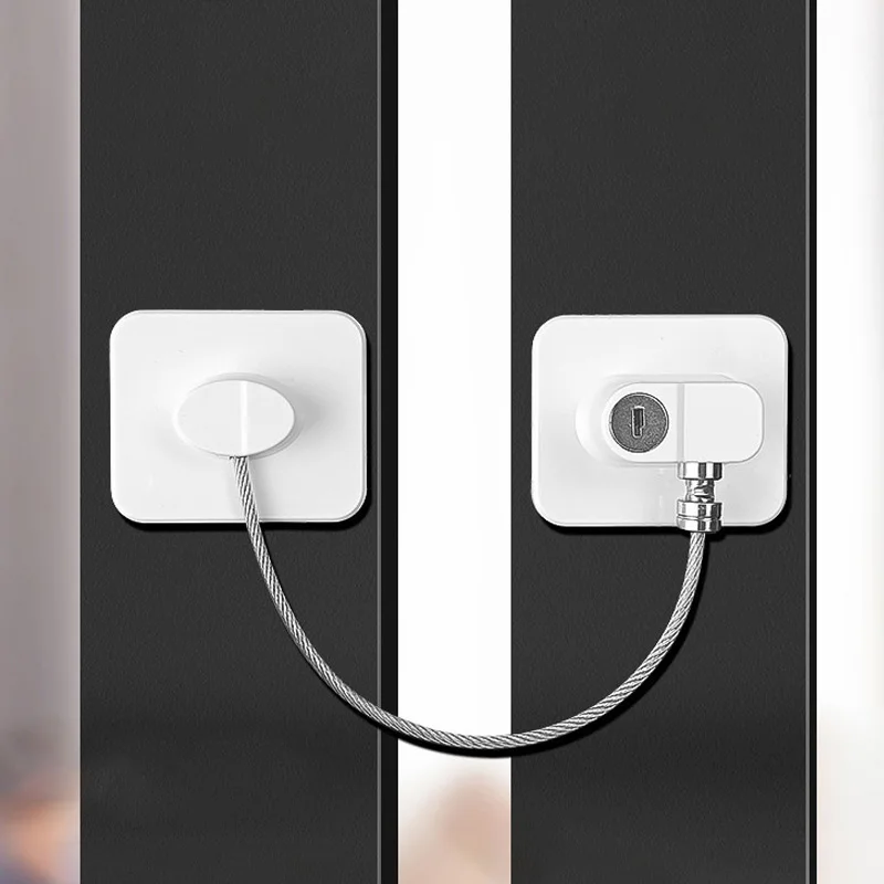 Cerradura de seguridad multifuncional para bebés con limitador de llaves, cerraduras para cajón de refrigerador, cerradura de ventana sin perforación, protección de seguridad para el hogar - imagen 2