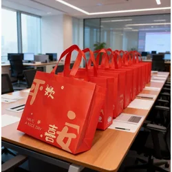 Bolsa regalo festiva roja – Tela no tejida para bodas y celebraciones