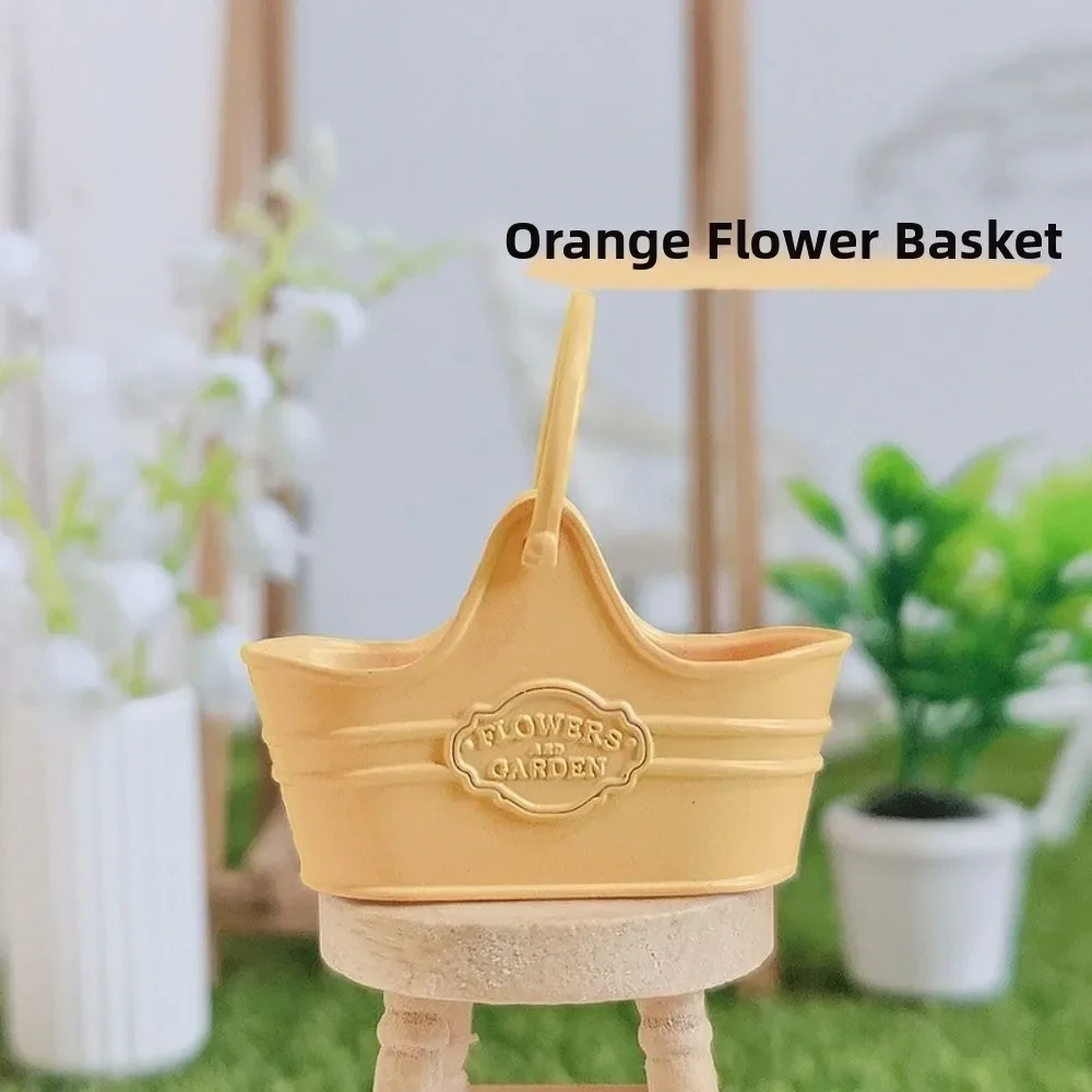 Nuevo Cesta de Metal 1:12 para casa de muñecas, accesorios de construcción de 41x18x39mm, cesta de cubo de flores, cesta de compras multicolor - imagen 5