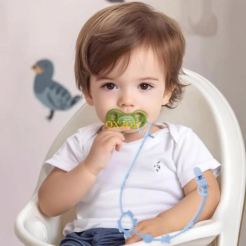 Sujetachupetes de silicona con clip – Para cochecito y trona - imagen 4