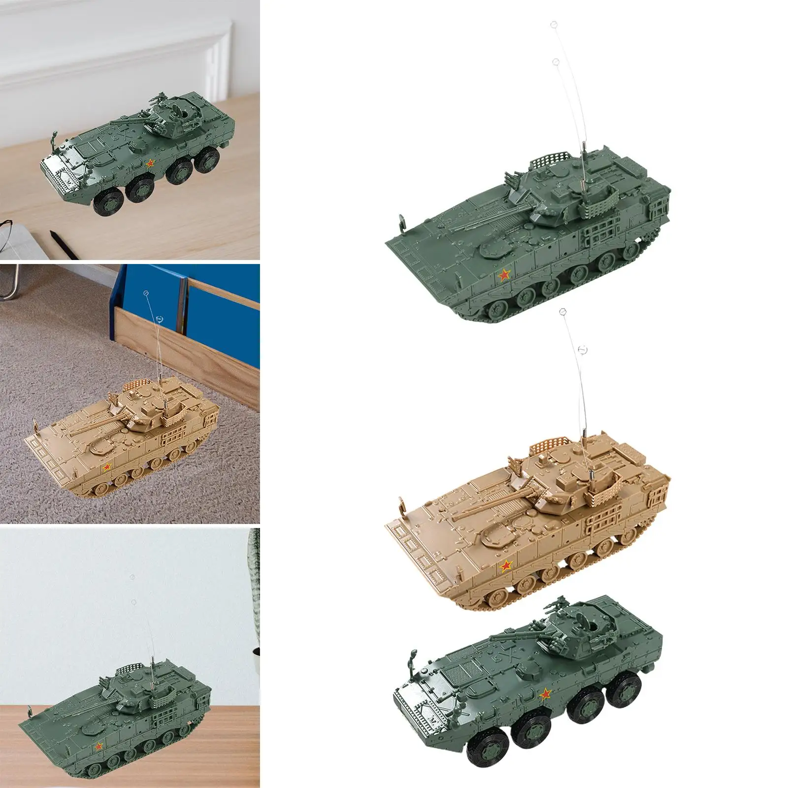 Modelo de tanque 4D, Kit de construcción de artesanías, modelo de carro para regalo, favores de fiesta, coleccionables, Decoración de mesa, Escena de mesa, 1/72