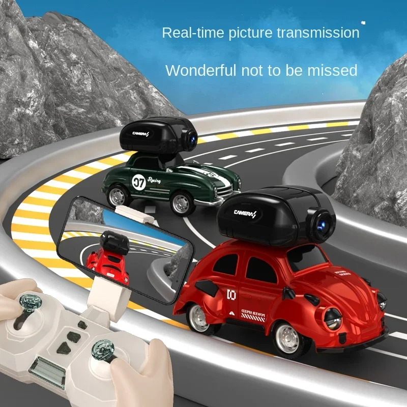 Coche teledirigido infantil con cámara y luces LED recargable - imagen 3