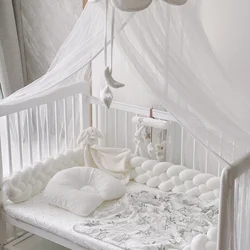 Parachoques trenzado para cuna de bebé – Protector decorativo