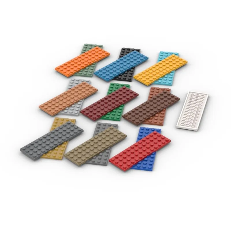 Piezas de 20 piezas MOC para niños, placa 3029, 4x12, Compatible, bloques de construcción, piezas DIY, rompecabezas, juguete para el cerebro, regalo de cumpleaños