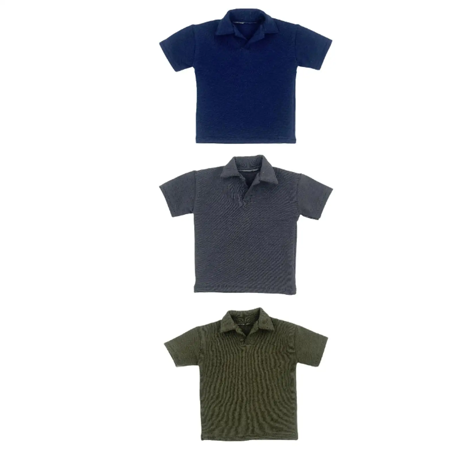 1/6 Scale Male Lapel T Shirt Practical Convenient Cloth Dress up 1:6 Male Figure Lapel T Shirt for 12in Male Figures Doll Model