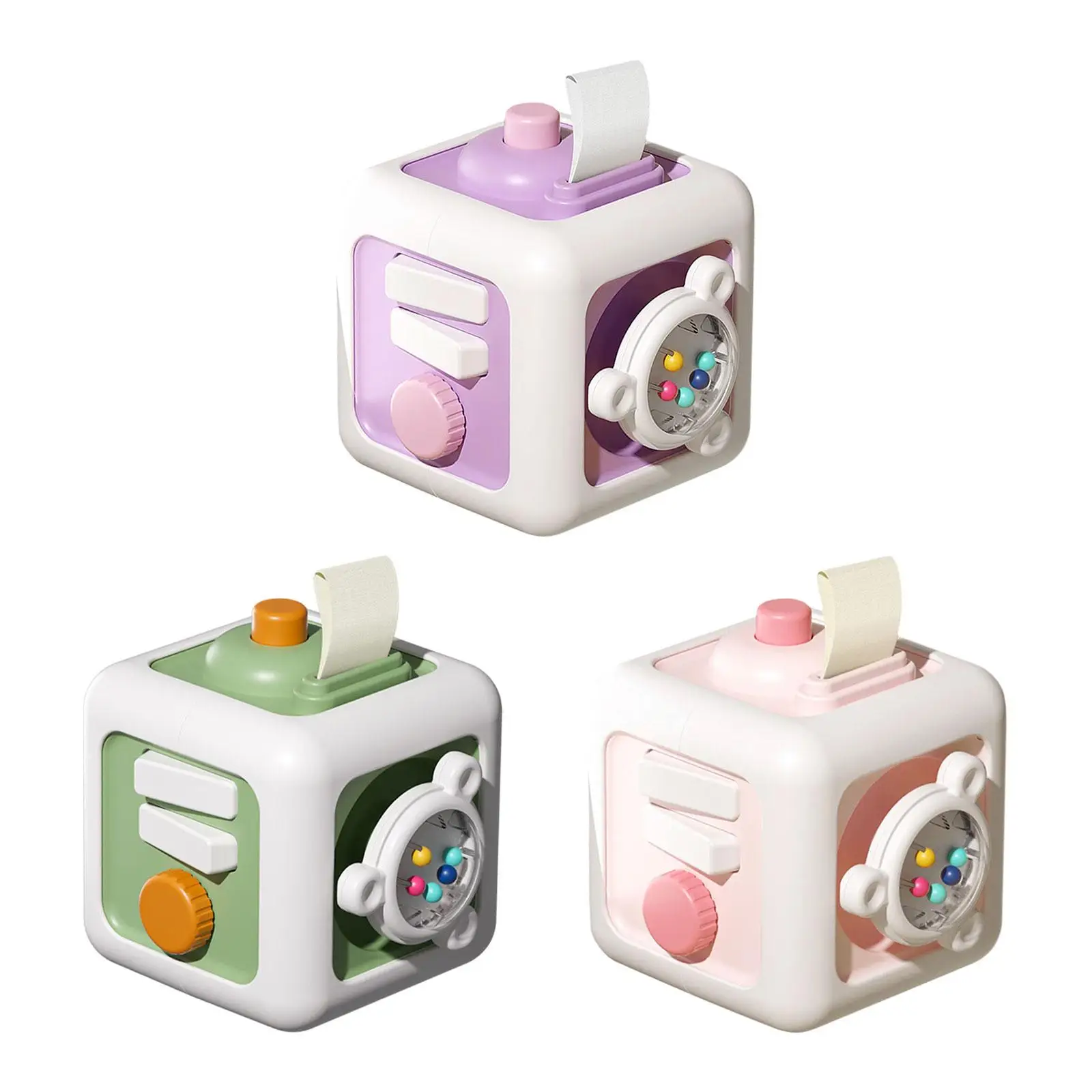 Sensory Toy Busy Cube Fidget Infant 1-3 Travel Toy Developmental Educational Learning Toy Activity Cube Montessori Busy Cube