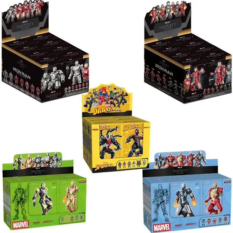 8 stks/set Originele Iron Man Zuiger MK1-MK24 7 CM Building Legends DIY Speelgoed Model Action Figure Kerstcadeau