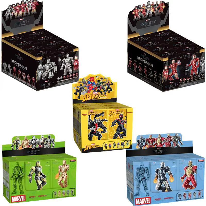 8 stks/set Originele Iron Man Zuiger MK1-MK24 7 CM Building Legends DIY Speelgoed Model Action Figure Kerstcadeau