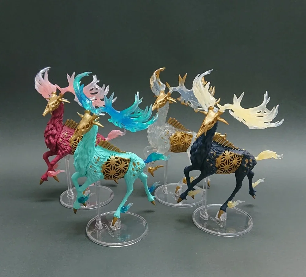 SO-TA Cápsula de juguete, criatura de fantasía, libro ilustrado II Shinroku "SAIRIN", ciervo Divino Kirin, figuras de soporte transparentes para estaciones - imagen 2