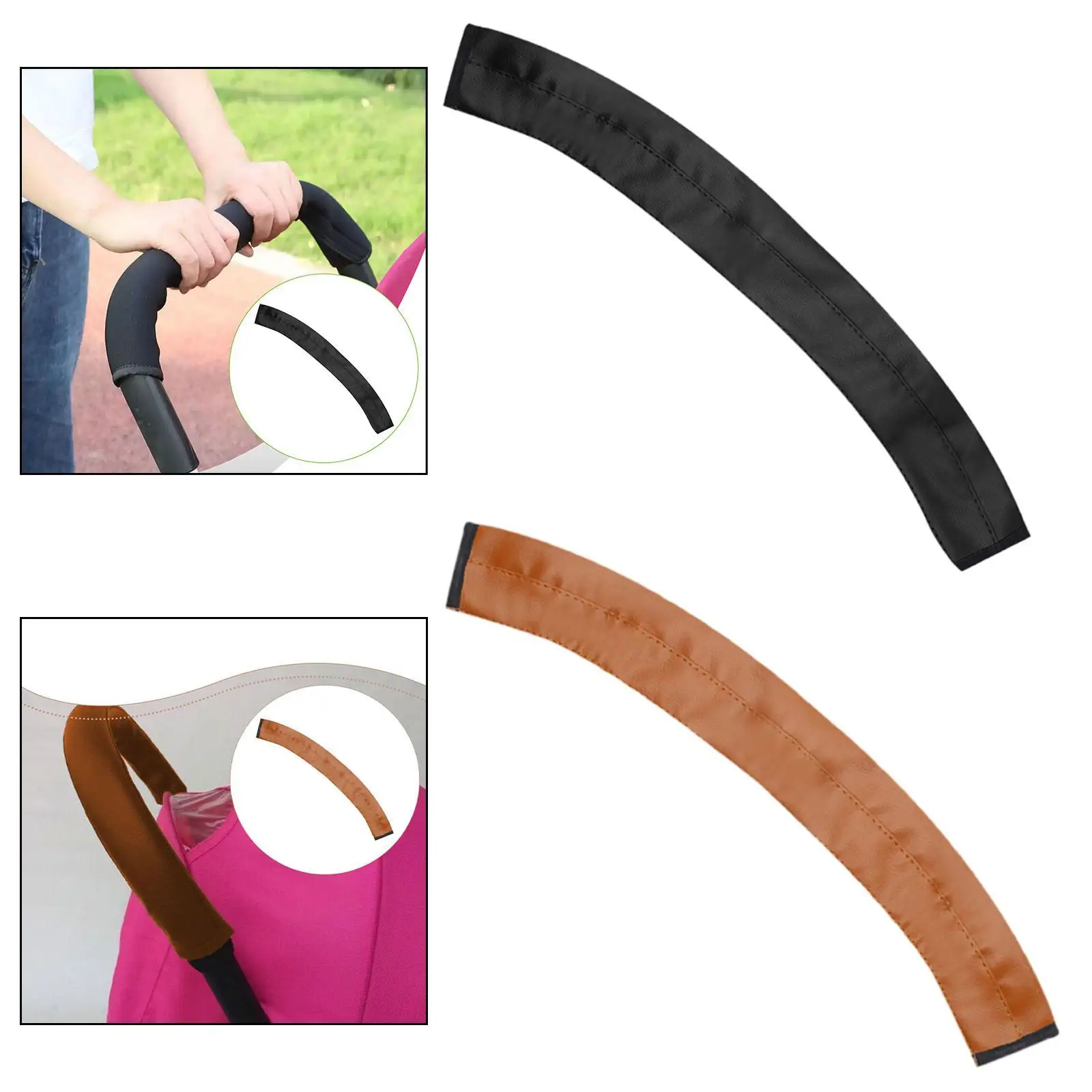 Funda de piel sintética para manillar de carrito – Lavable a máquina - imagen 4