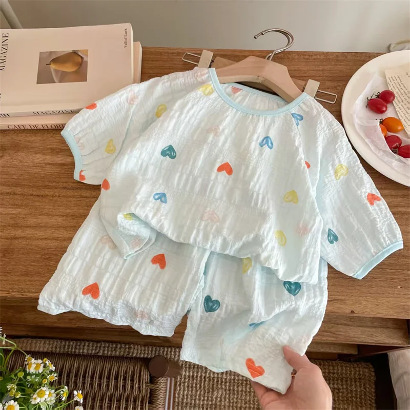 Pijama verano infantil con estampado – Top y pantalón corto ligero - imagen 5