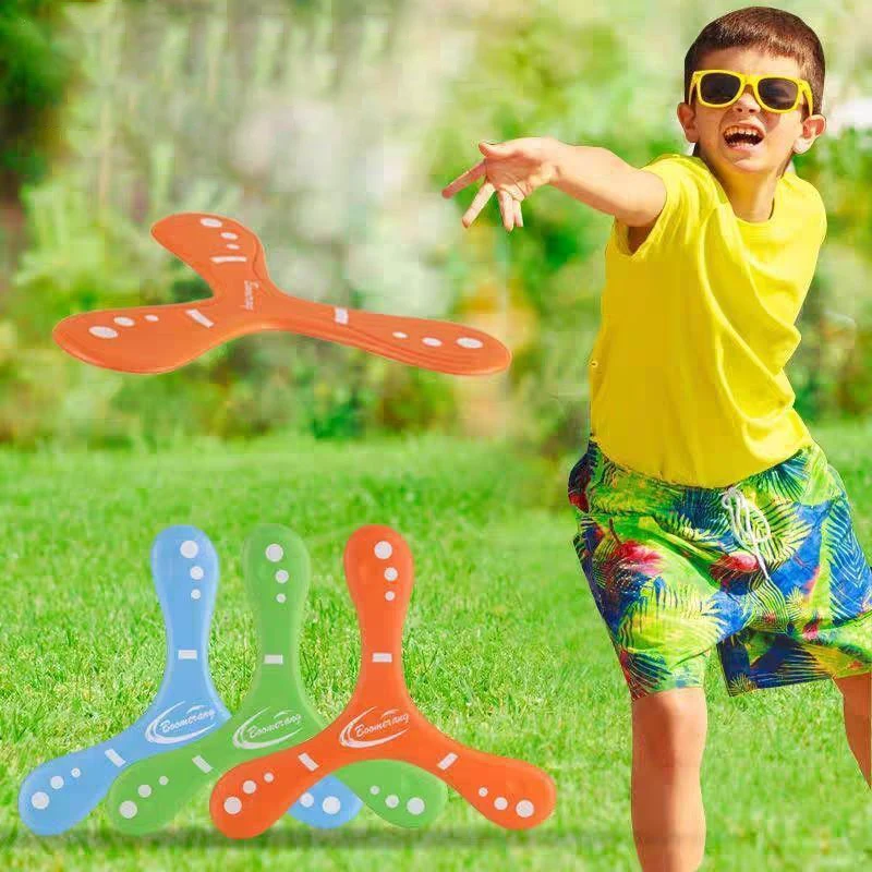 Boomerang grueso de gran tamaño para niños, cruz suave de tres hojas, juguetes interactivos al aire libre para rompecabezas, regalos de descompresión - imagen 4