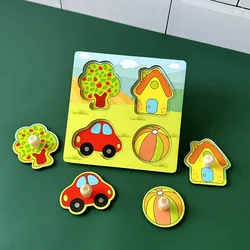 Rompecabezas Montessori en madera para bebés – Juguete educativo