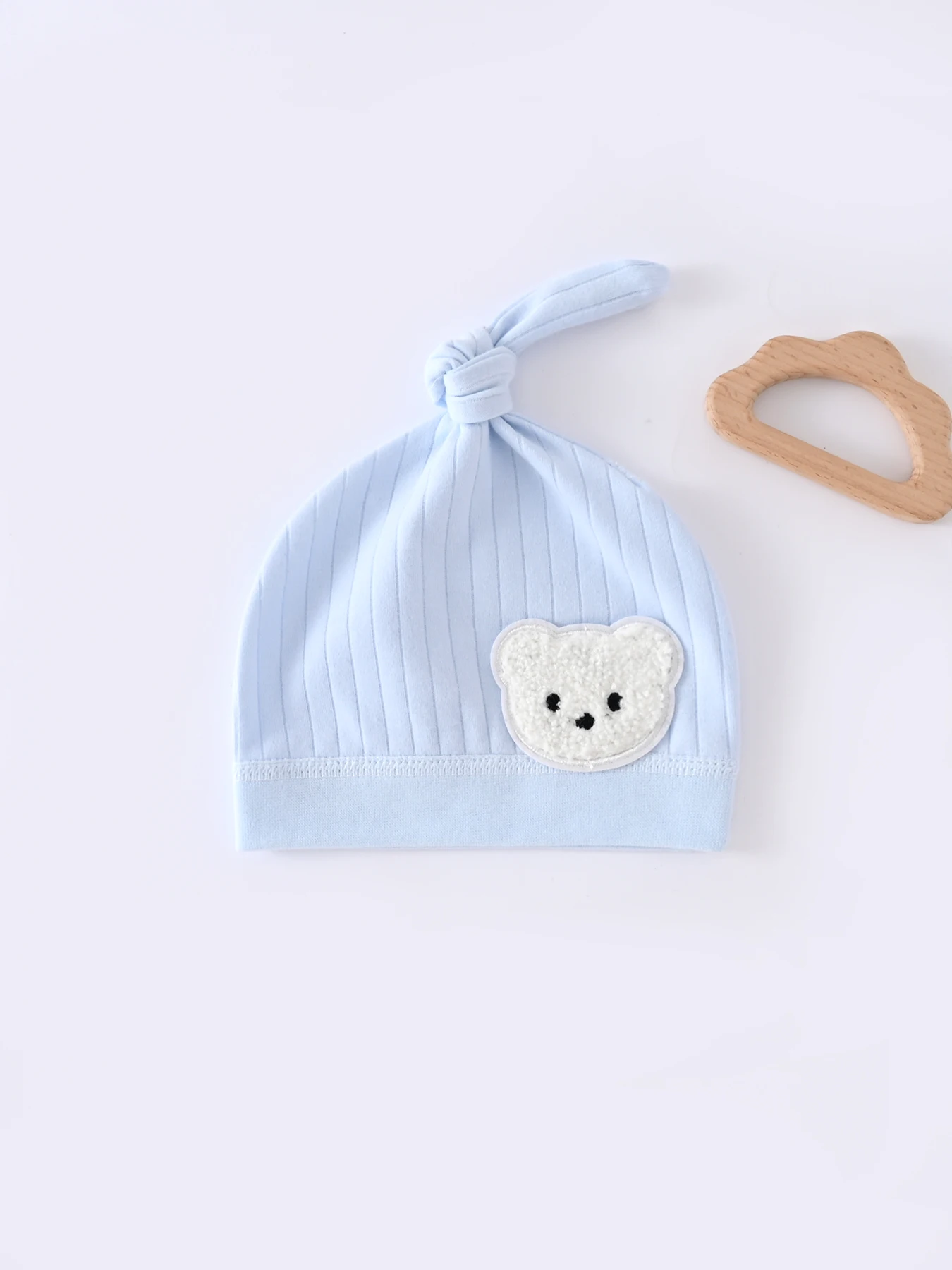 Gorro para bebé de algodón puro para las cuatro estaciones, niños y niñas, gorro para recién nacido de 0-1-3M, accesorios de ropa para bebé - imagen 3