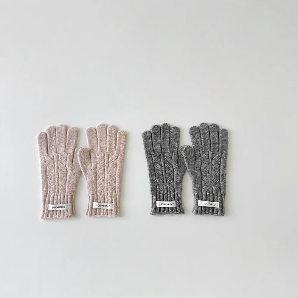 Guantes para niños, guantes de invierno coreanos de tela con cinco dedos, guantes cálidos para niños y niñas, accesorios para mitones para niños - imagen 3