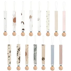 Cadena con Clip para chupete de bebé de algodón, soporte para pezones para recién nacido, juguetes mordedores, Clips de cadena para chupete anticaída, regalo para Baby Shower