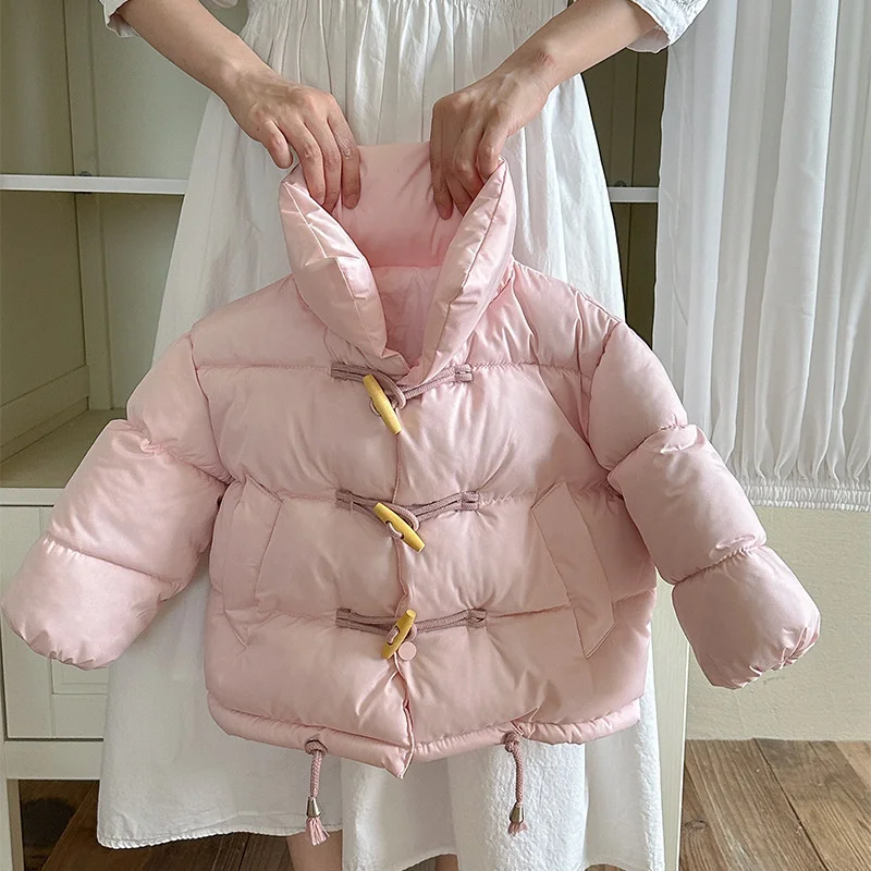 Abrigo grueso de algodón para niña con botones - imagen 5