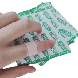 Bandas transparentes simples para heridas hemostáticas, cintas adhesivas impermeables y transpirables, Kit de primeros auxilios de emergencia, 160 unids/lote por bolsa