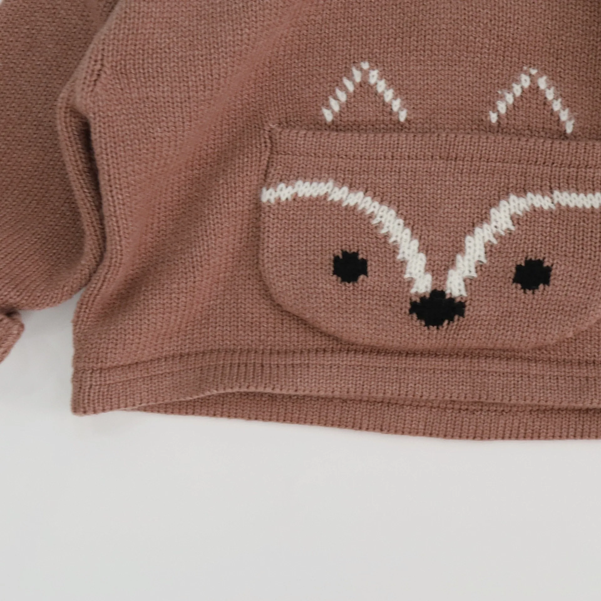 Suéteres Unisex para niños de 1 a 7 años, suéteres con estampado de zorro para niñas, jersey de punto de estilo coreano para niños, traje de punto Base para niñas - imagen 4