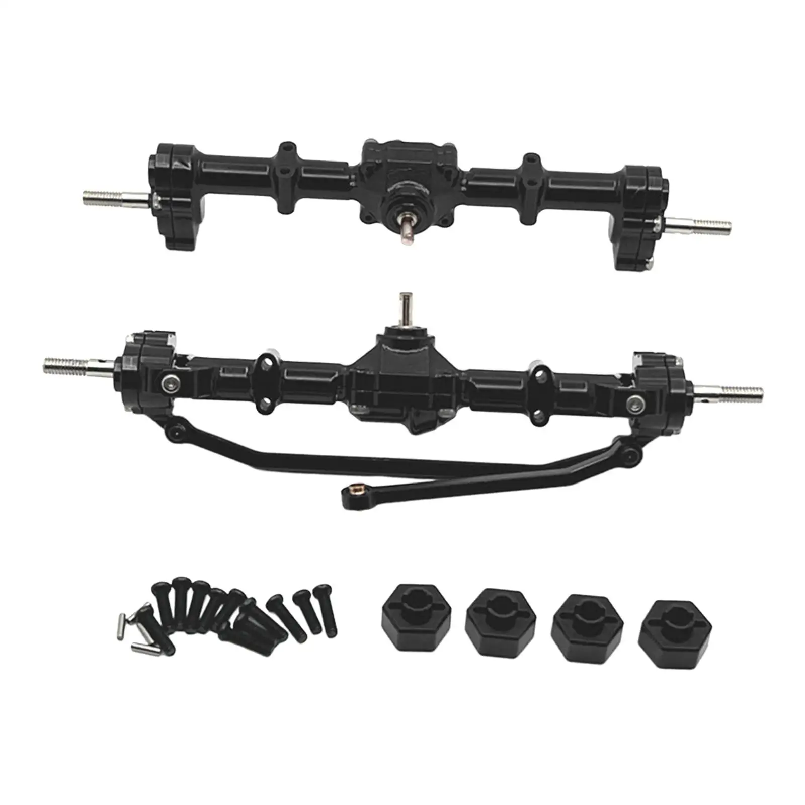1/12 Front and Rear Axle Set Spare Part Convenient Replacement Metal Portal Axles Housing for MN168 RC Vehicles Modification