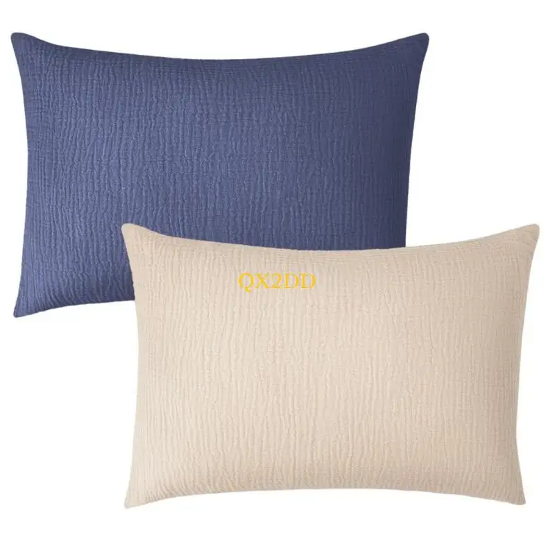 QX2D 2pcs Cubierta protectora almohada transpirable y suave Cas almohada algodón para niños pequeños - imagen 4