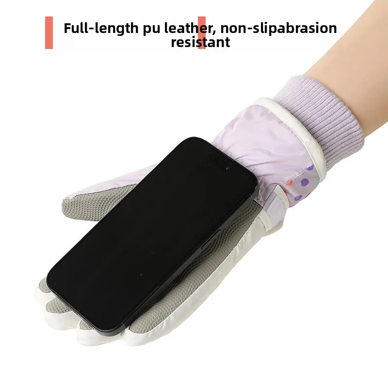 Guantes de esquí infantiles con forro polar y agarre antideslizante - imagen 5