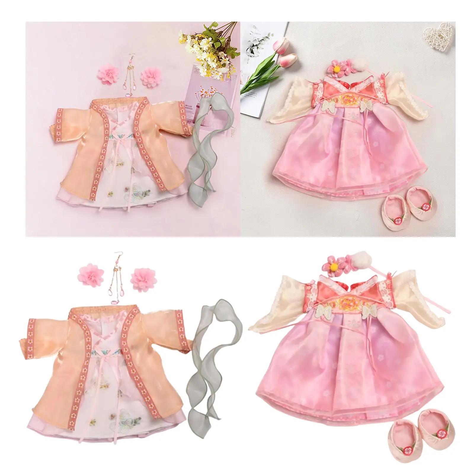 Plush Doll Dress, Doll Outfits, Photo Props, Cute DIY Toys, Soft Gift for Kids, Costume, Fancy Dress for