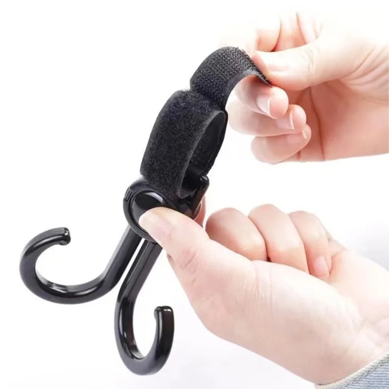 Bolsa de cuero PU para bebé con gancho giratorio 360 grados cochecito - imagen 4