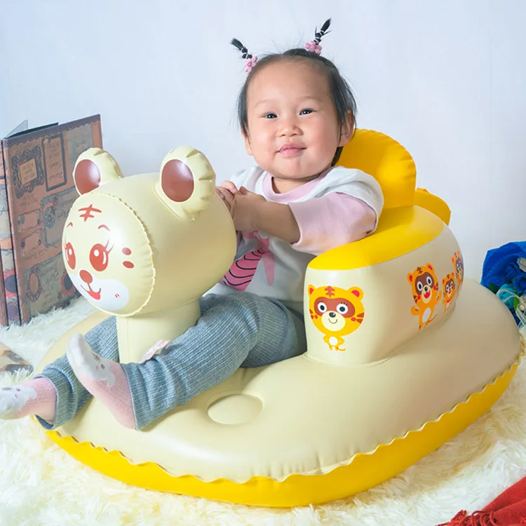 Asiento inflable bebé con bomba integrada y soporte para sentarse - imagen 3