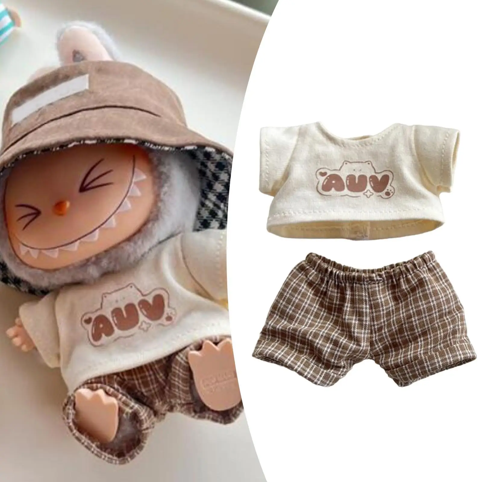 Mini 6 inch Doll Clothes,Girl Doll Clothes,Girls Gift,Clothing Adorable Dress up Cute Doll Clothes Suit for Age 5-7 8-10 Kids
