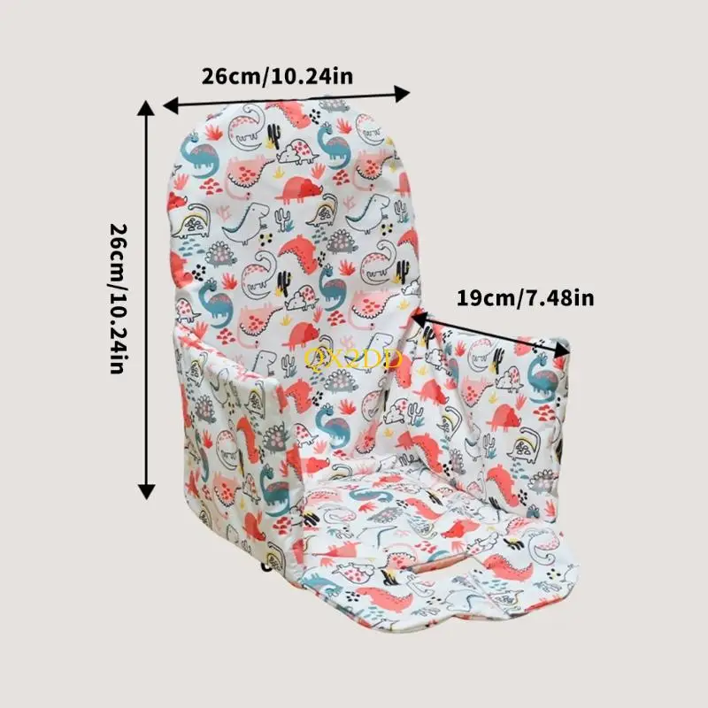 QX2D Cojín para trona bebé con ajuste seguro funda dibujos animados - imagen 5