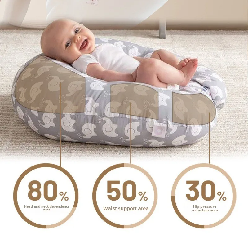 Almohada de lactancia para todas las estaciones, almohada con pendiente para bebé, almohadilla para dormir cómoda de gran tamaño, chupete para dormir versátil