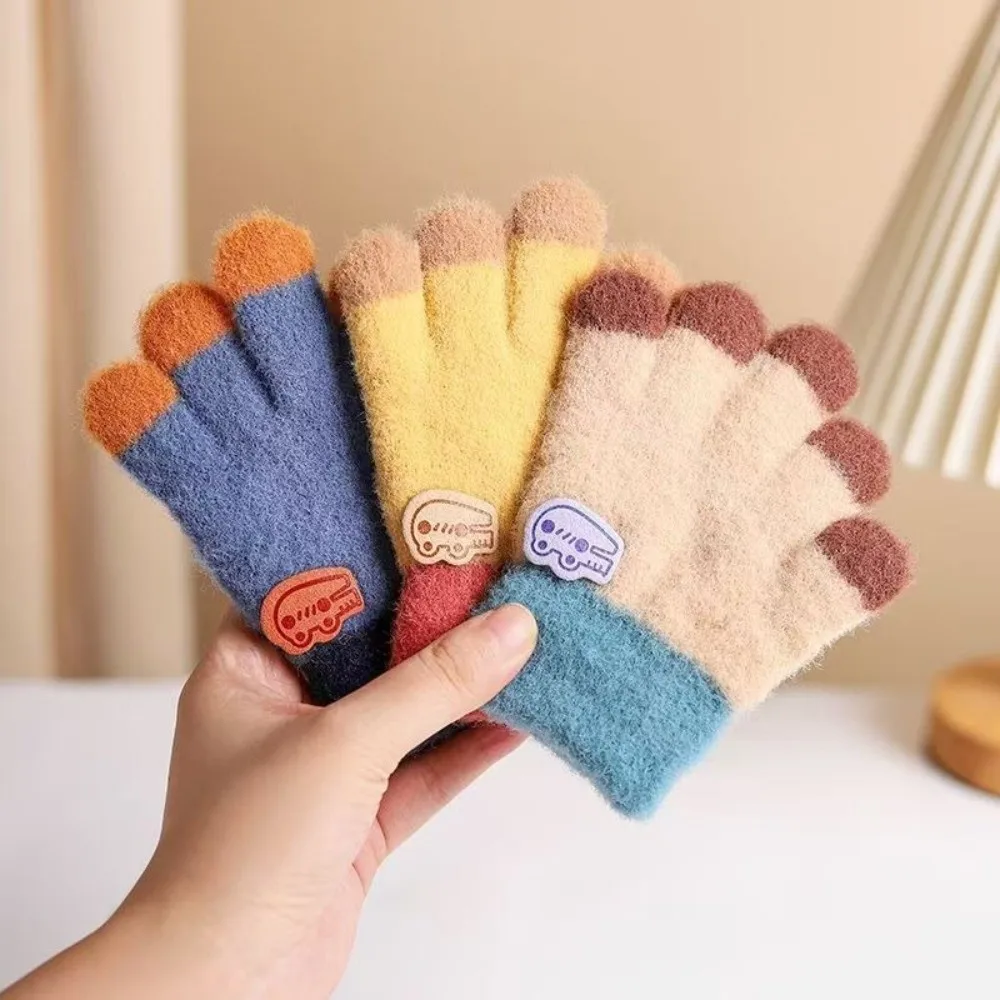 Guantes de invierno cálidos y bonitos de 1 a 5 años, guantes a prueba de frío y viento, manoplas elásticas gruesas para niños pequeños - imagen 5