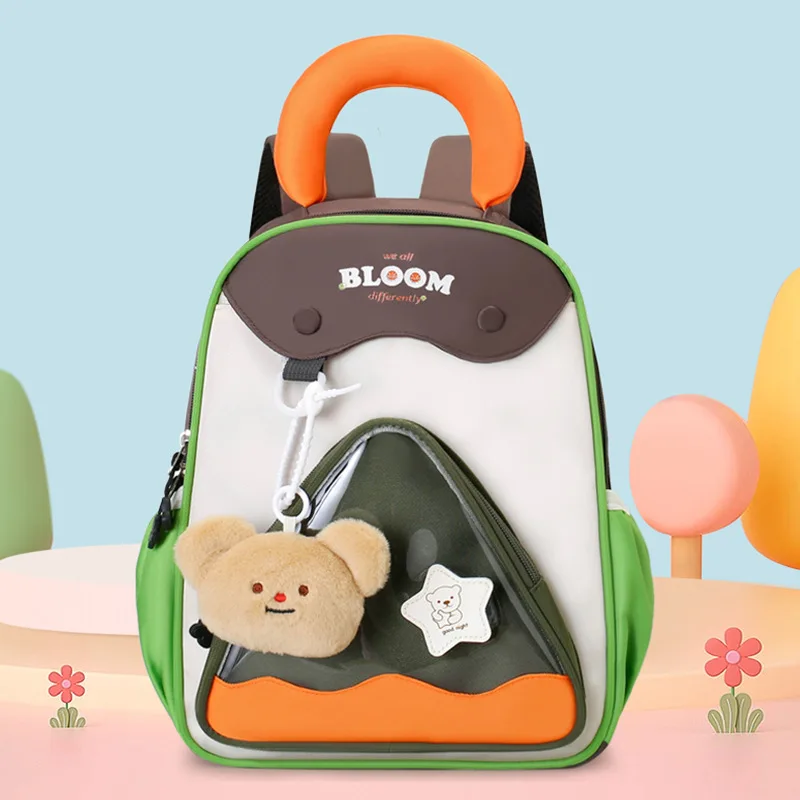 Nueva mochila escolar de jardín de infantes de Color contrastante, mochila bonita de princesa ligera y elegante para niños y niñas de 4 a 7 años - imagen 2
