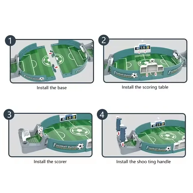 Juegos de futbolín de escritorio, Pinball de fútbol para juegos de interior, juegos de sala de futbolín, juegos de mesa deportivos de escritorio, Mini adulto - imagen 3