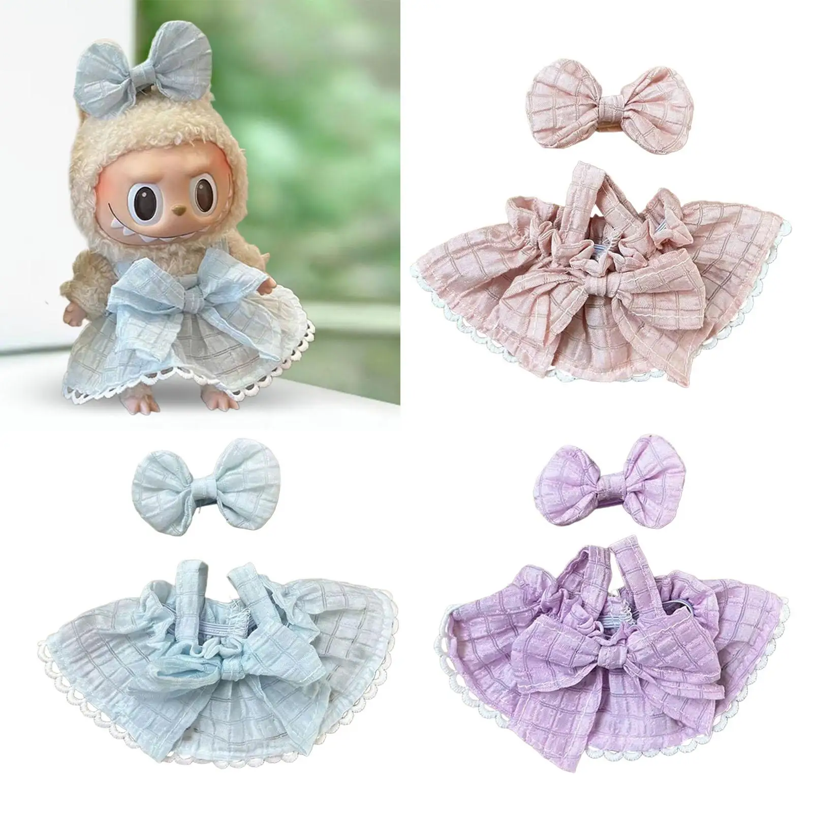 Strap Dress Dress up Costumes for Kids Cartoon Doll Accessories Clothing Plush Doll Clothes Doll Clothing Movie Doll Clothes