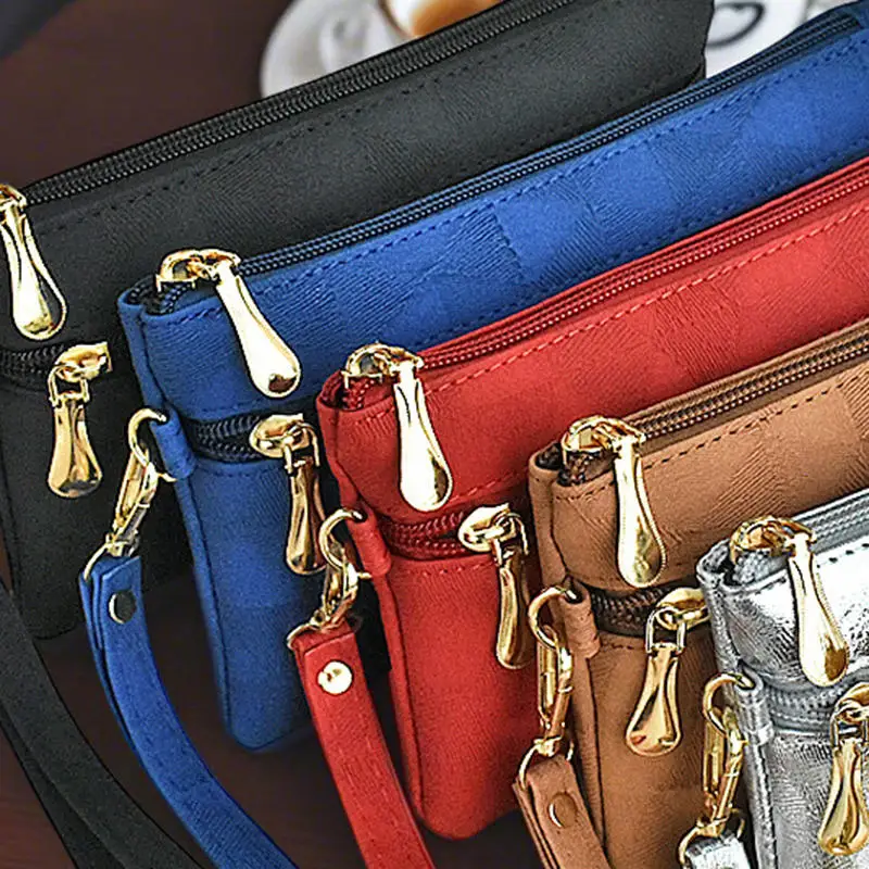 Carteras de gran capacidad a la moda de alta calidad para mujer, monedero largo y grande con cremallera, monedero para mujer, cartera de mano para teléfono, pulsera ﻿ - imagen 3