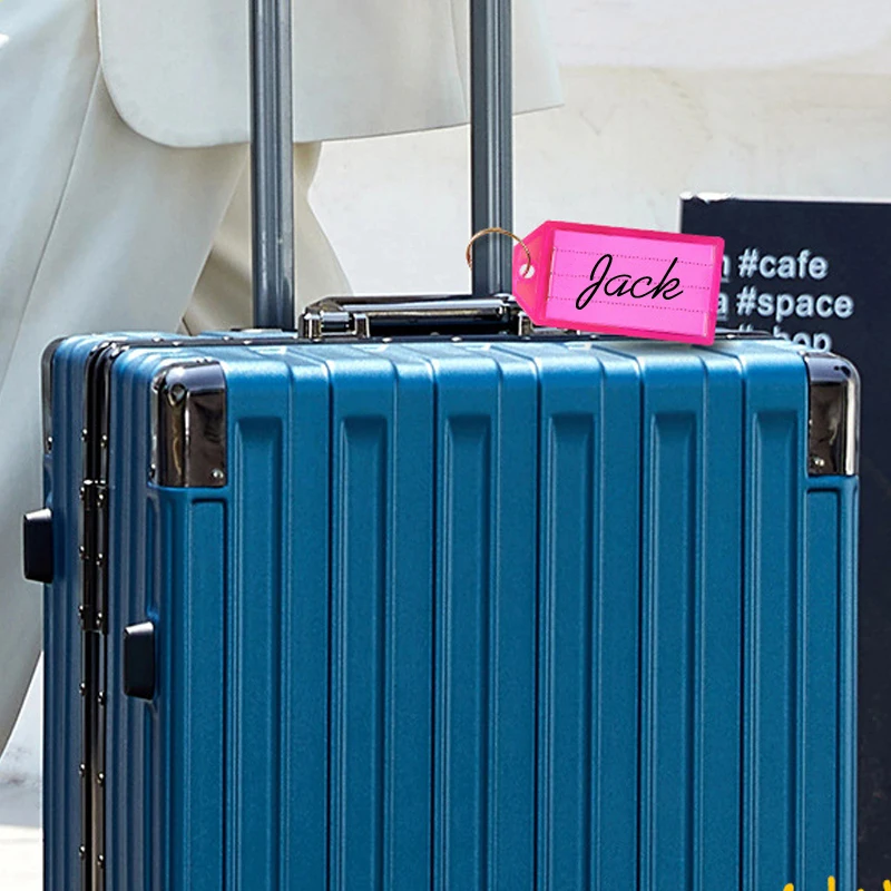  ﻿ 10/20/50 Uds llavero etiquetas para llaves etiqueta con anillo dividido plástico colorido para DIY nombre numerado etiqueta de equipaje etiqueta de identificación etiquetas de nombre Tmz - imagen 2