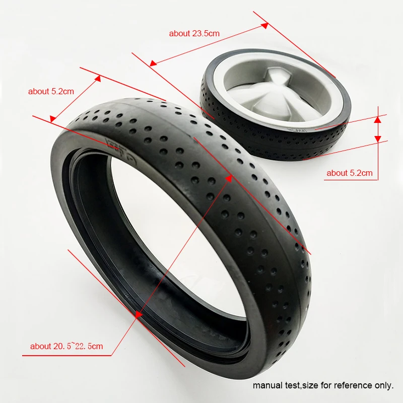 Neumático de rueda de cochecito para rueda de 13,5 CM, 15CM, 18CM, 20CM, 23CM, Compatible con Yoya Yoyaplus, Uppababy Cruz V2, serie, accesorios para cochecito - imagen 5