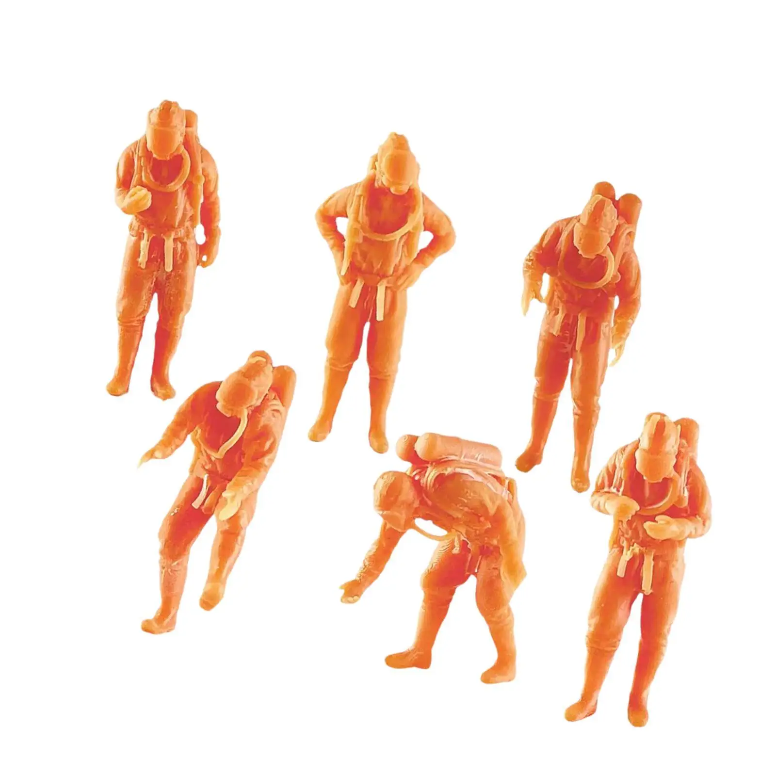 6Pcs Miniature Model Figures Micro Scene Figures, Creative, Simulation Figurines Resin People Models for DIY Scene Decor
