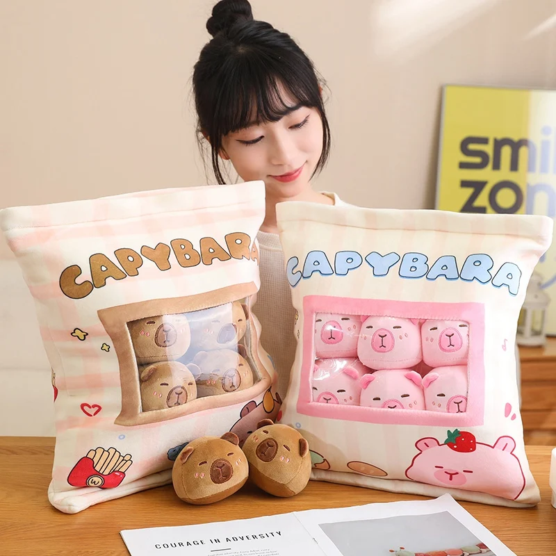 Peluche capibara de felpa – Almohada suave lavable para niños - imagen 4